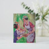 Salat-Hüte-Kollage Postkarte (Stehend Vorderseite)