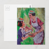 Salat-Hüte-Kollage Postkarte (Vorne/Hinten)