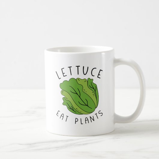 Salat isst Pflanzen Kaffeetasse (Rechts)