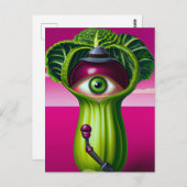 Salat mit Auge Postkarte (Vorne/Hinten)