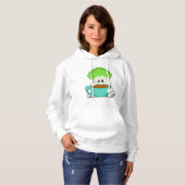 Salat mit Tasse Kaffee Hoodie (Vorne ganz)