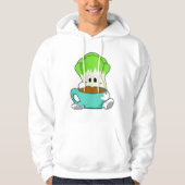 Salat mit Tasse Kaffee Hoodie (Vorderseite)