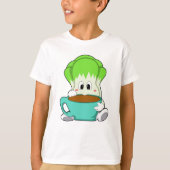 Salat mit Tasse Kaffee T-Shirt (Vorderseite)
