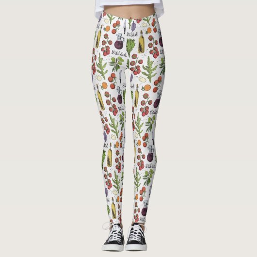Salat-Muster-Leggings Leggings (Vorderseite)