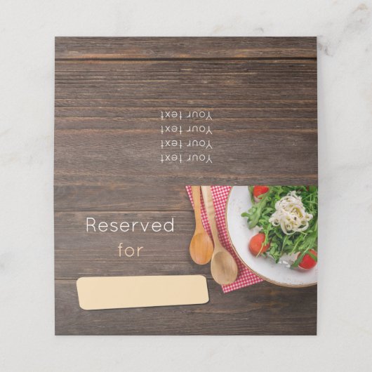 Salat Platzkarte (Außenseite Aufgefaltet)