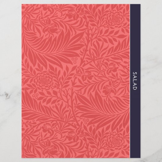 Salat | Recipe Dividing | Vintag Rote Flora (Vorderseite)