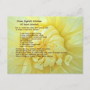 Salat Rezept Postkarte