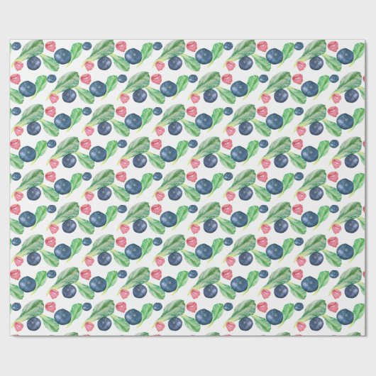 Salat und Beeren Geschenkpapier (Flach)