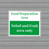 Salat und Früchte der Zubereitung Aufkleber