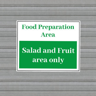 Salat und Früchte der Zubereitung Aufkleber