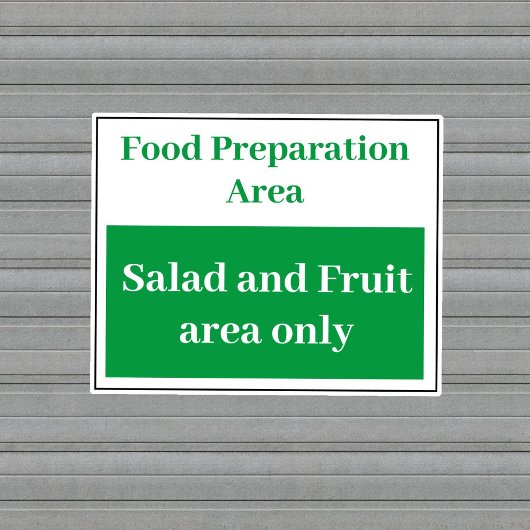 Salat und Früchte der Zubereitung Aufkleber