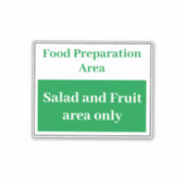 Salat und Früchte der Zubereitung Aufkleber (Vorderseite)