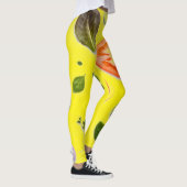 Salat und Obstmuster transparenter Hintergrund Leggings (Rechts)