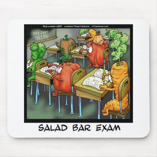 Salatbar-Prüfung Lustig Mousepad (Vorne)