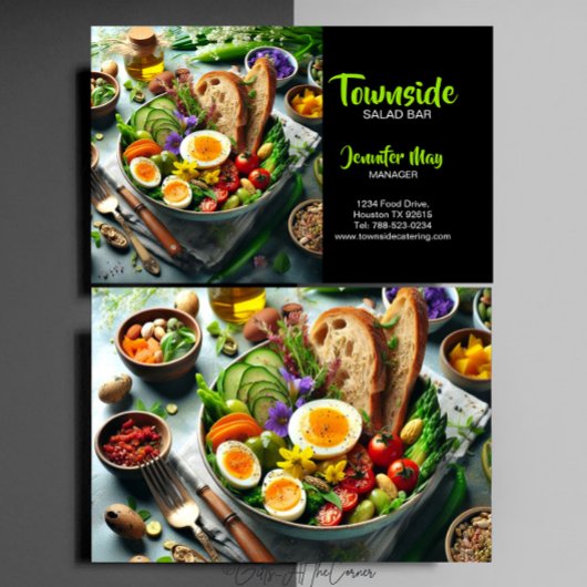 Salatbar-Restaurant Visitenkarte