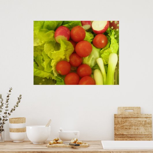Salate Gemüse drucken Poster (Küche)
