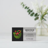 Salate Gemüse | Metallische Visitenkarte (Stehend Vorderseite)
