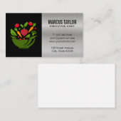 Salate Gemüse | Metallische Visitenkarte (Vorne/Hinten)