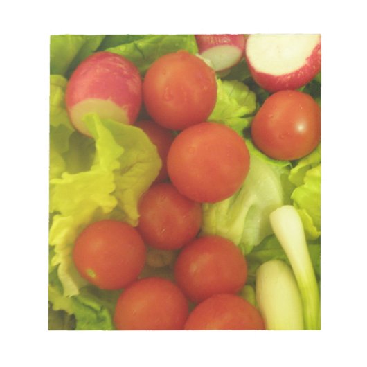 Salate Gemüse Notizblock (Vorderseite)