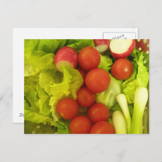 Salate Gemüse Postkarte (Vorne/Hinten)