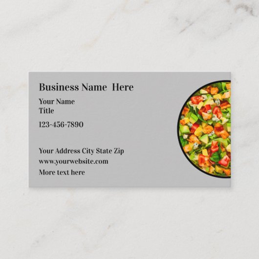 Salate Gemüse Thema Visitenkarte (Vorderseite)
