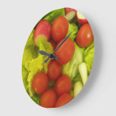 Salate Gemüse Wall Clock Große Wanduhr (Winkel)