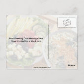 Salate im Restaurant Postkarte (Rückseite)