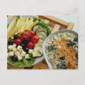 Salate im Restaurant Postkarte (Vorderseite)