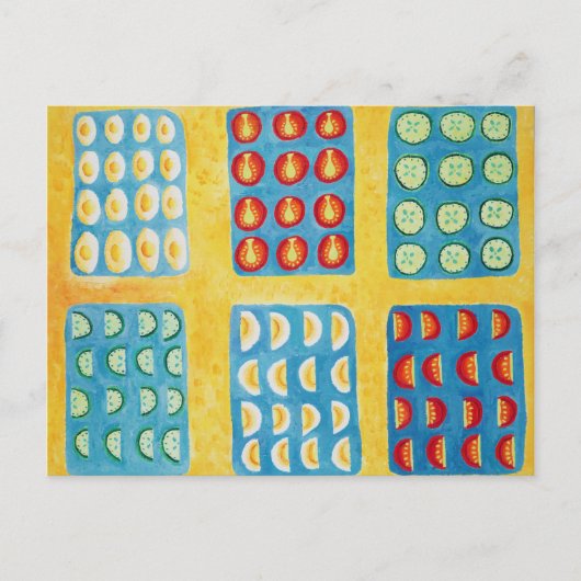 Salatpräparation Postkarte (Vorderseite)