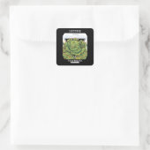 Salatsamen Packungslabel Quadratischer Aufkleber (Tasche)