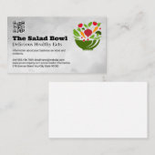 Salatschale mit Gemüse | Lebensmitteldienstleistun Visitenkarte (Vorne/Hinten)