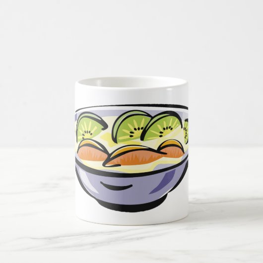 Salatschale mit Kiwi und Orange Kaffeetasse (Mittel)