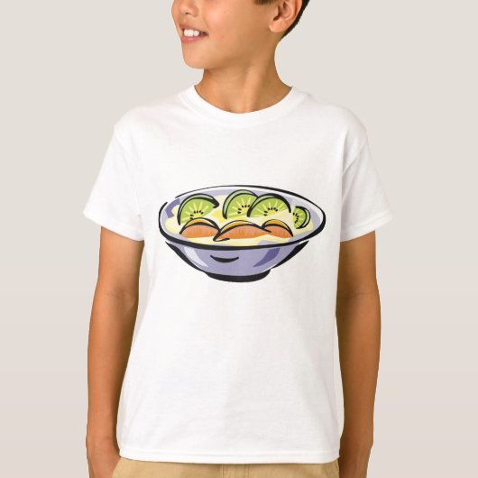 Salatschale mit Kiwi und Orange T-Shirt (Vorderseite)