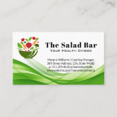 Salatschale mit sinkendem Gemüse Visitenkarte (Vorderseite)