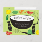 Salatschale personalisiert Backkarte Postkarte (Vorne/Hinten)