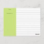 Salatschale personalisiert Backkarte Postkarte (Rückseite)