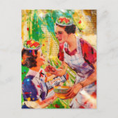 Salatteller Hüte  Postkarte (Vorderseite)