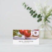 Salatvorführung, Koch, Kochen Visitenkarte (Stehend Vorderseite)