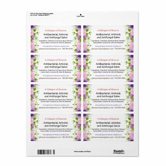 Salbe-Etikett — Vorderseite (Vorne)