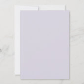 Salbei-Amethyst-Blatt-Hochzeit Einladung (Rückseite)