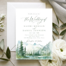 Salbei-Aquarell-Bergwald-Rustikale-Hochzeit