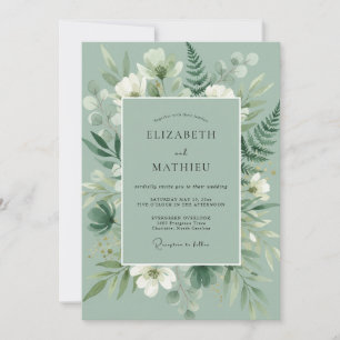 Salbei Ätherische Botanische Romantische Hochzeit Einladung