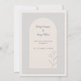 Salbei Blau Botanische minimale Hochzeit Einladung