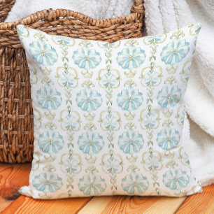 Salbei Blau Elfenbein Blumen Frühling Sommer Kissen
