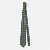 Salbei Blau Gewebtes Argyle-Muster Krawatte (Vorderseite)
