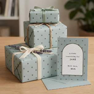 Salbei-Blau Texturiertes Punkte-Wrap-Papier Geschenkpapier