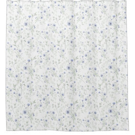Salbei Blaue Aquarell-Wildblume Duschvorhang