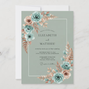 Salbei-Blumen-Botanische Hochzeit Einladung