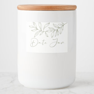 Salbei Boho Blumen Date Night Glas Lebensmitteletikett