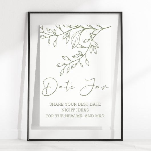 Salbei Boho Blumen Date Night Poster